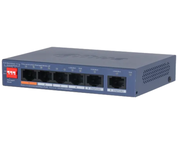 6-Port Cloud Managed Desktop Gigabit Switch with 4-Port PoE ( DH-CS4006-4GT-60 )